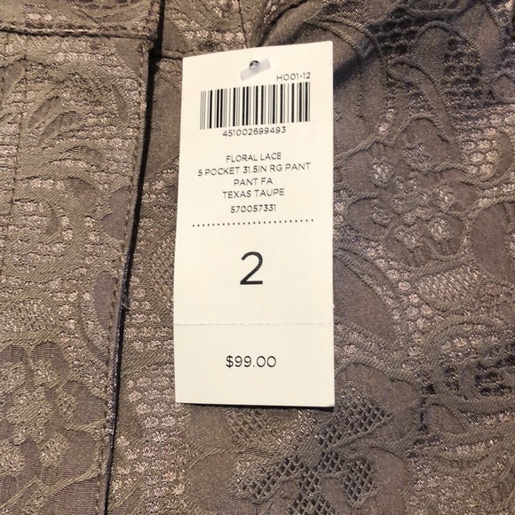 Floral Lace 5 pocket 31.5 in Regular pant - Picture 2 of 5